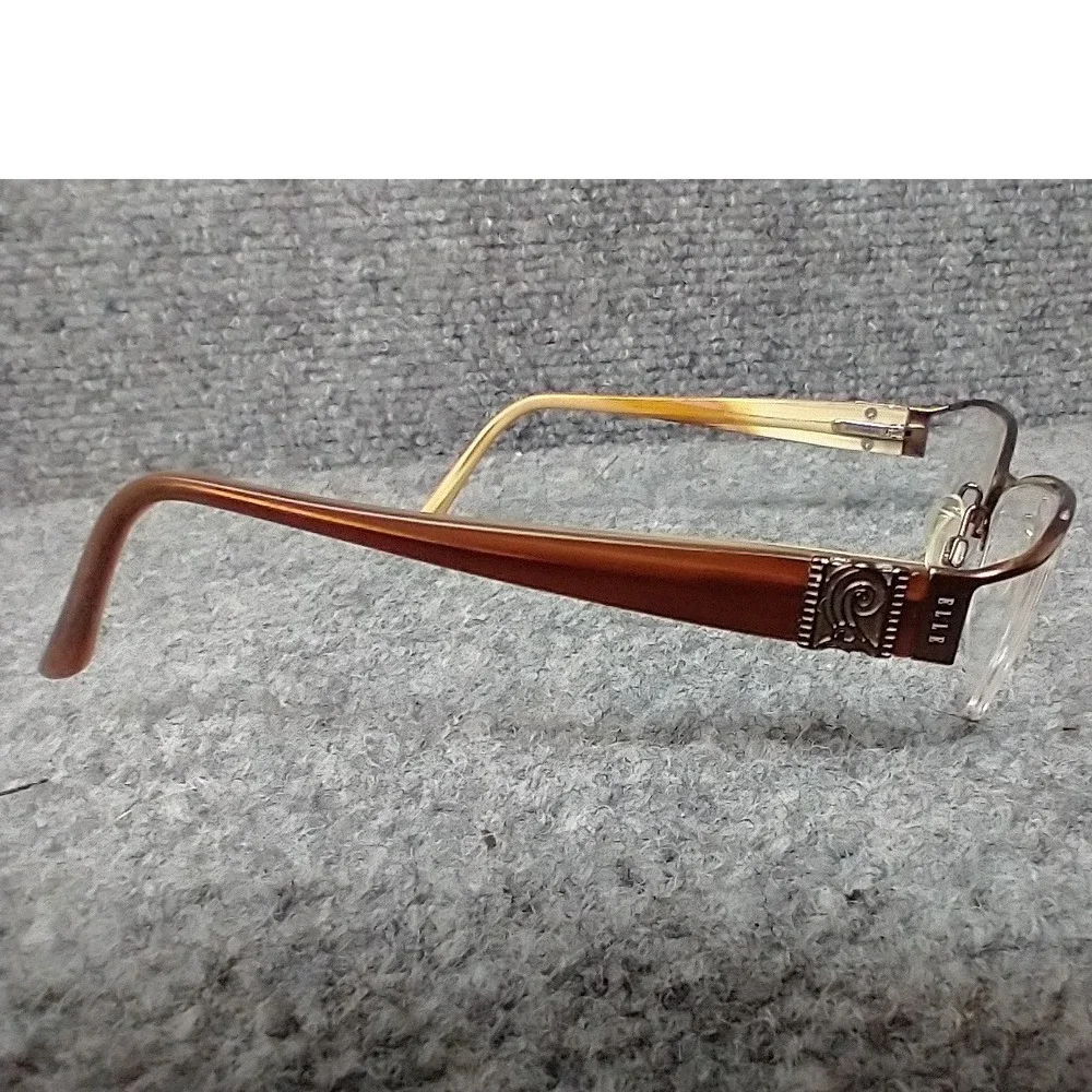 Elle EL13304 Brown Semi-Rimless Eyeglass Frames Women 50-18-135 Tortoise Temple‎